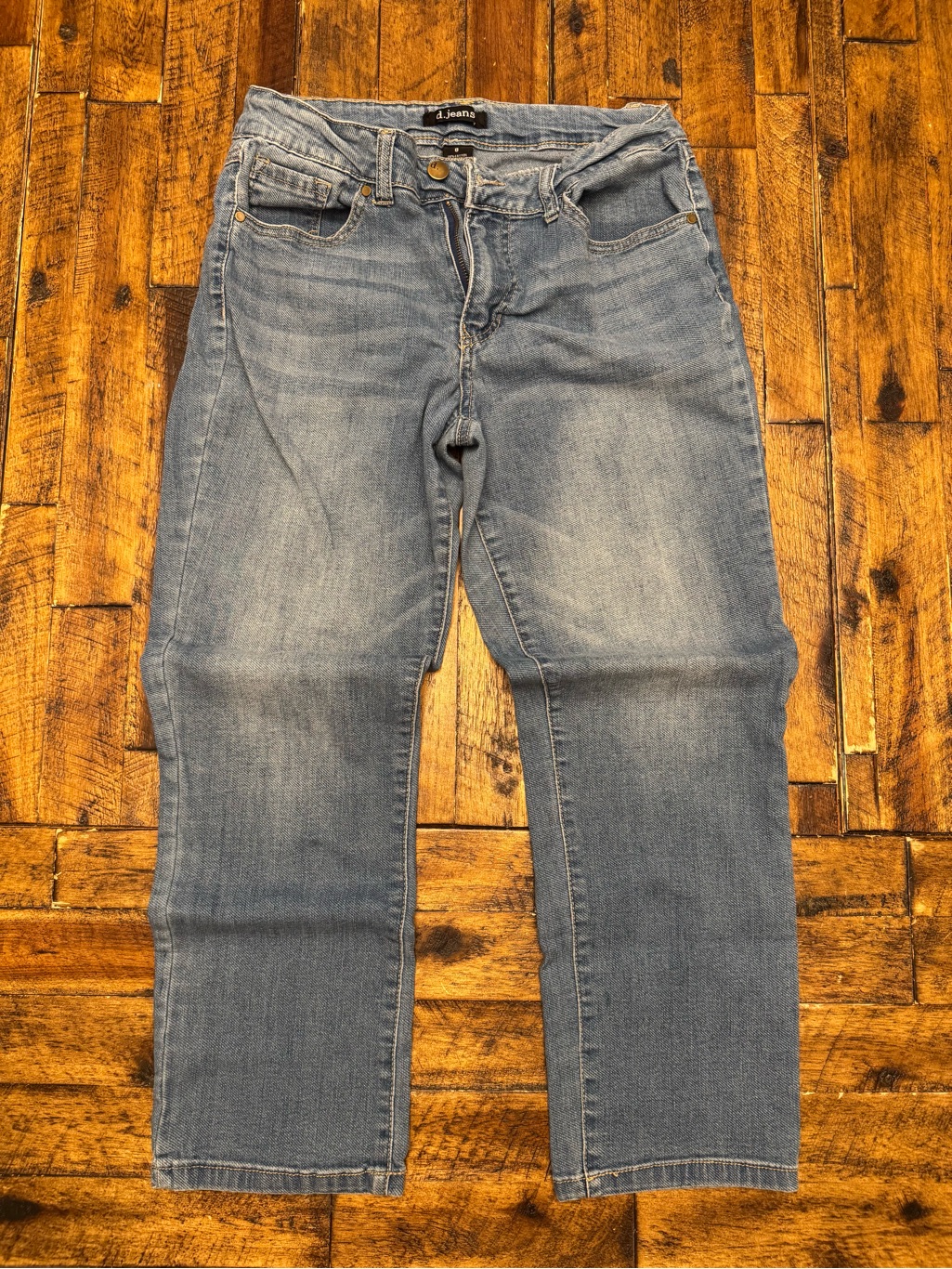 D. Jeans Straight Leg Light Blue Women's Jeans